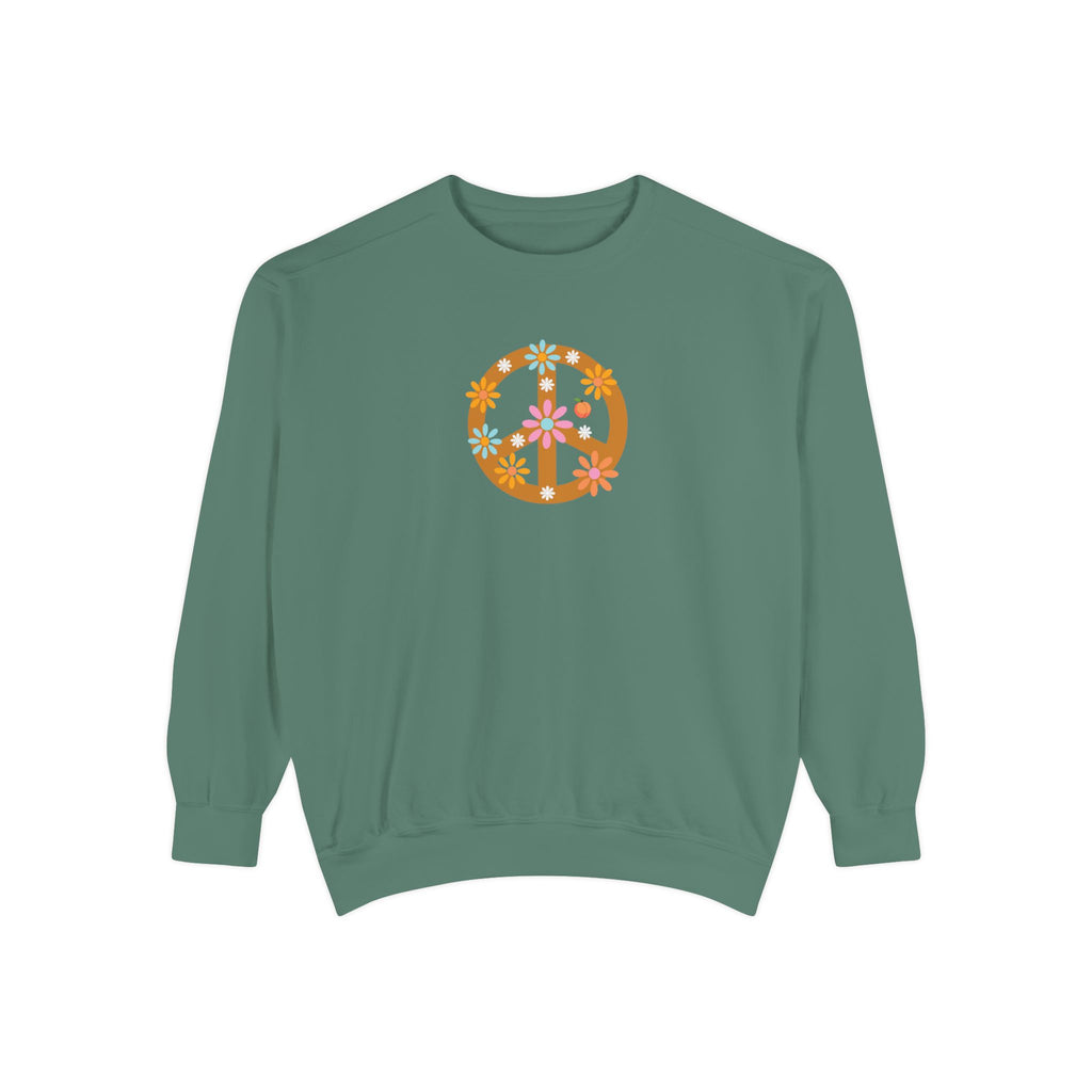 Floral Peace Sign Sweatshirt