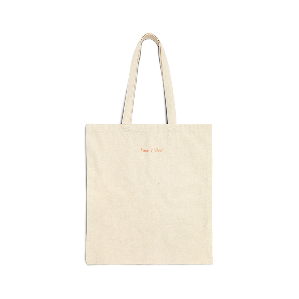Okanagan Peaches Cotton Canvas Tote Bag