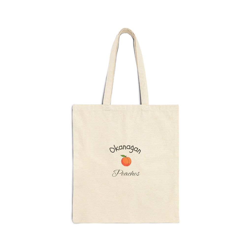 Okanagan Peaches Cotton Canvas Tote Bag
