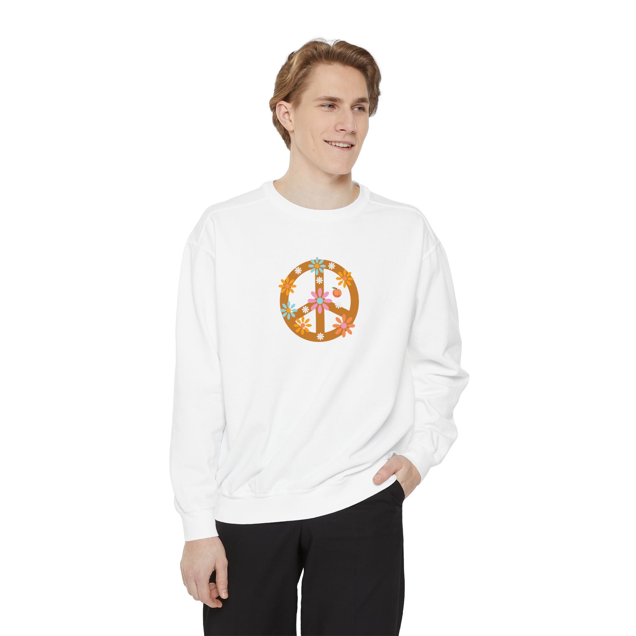 Floral Peace Sign Sweatshirt