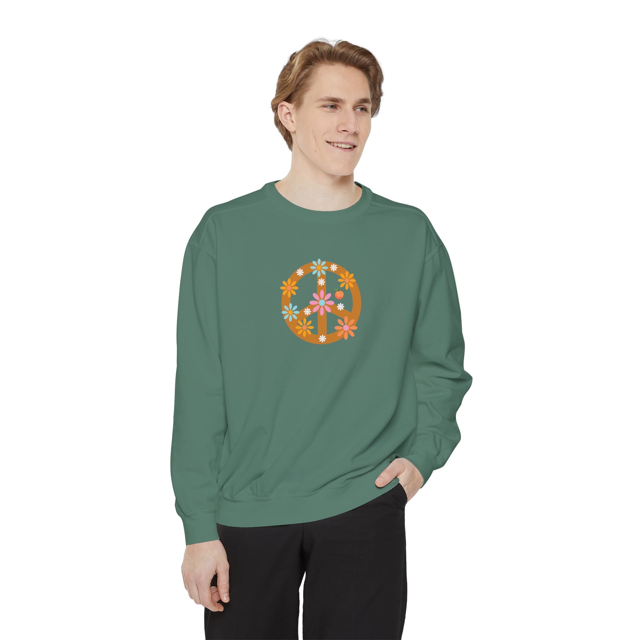 Floral Peace Sign Sweatshirt